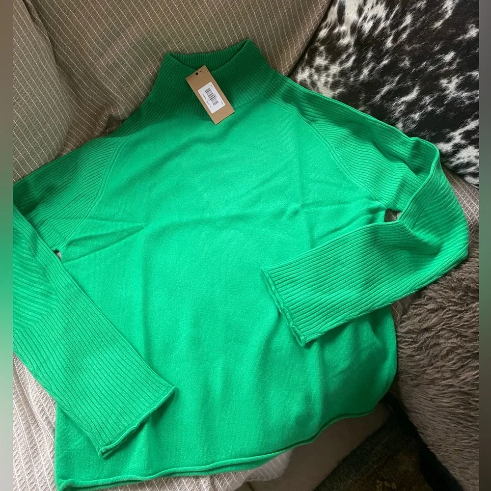 Luxury Mongolian cashmere turtle neck sweater Blue Sky Cashmere Sz M - Picture 4 of 12